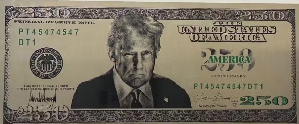 Trump pressiona por criação de nota de US$ 250 com seu rosto, diz jornal