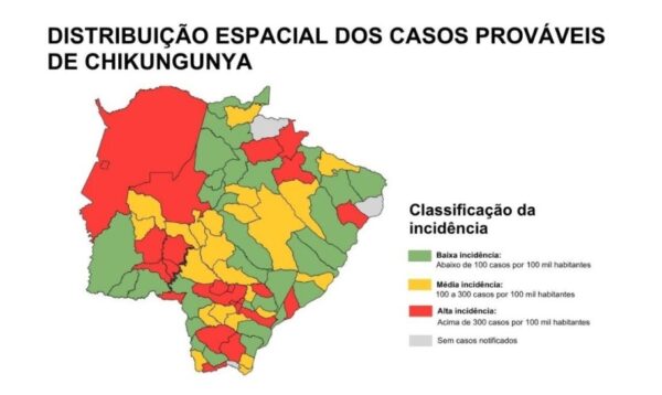 Chikungunya está presente em 76 dos 79 municípios de MS