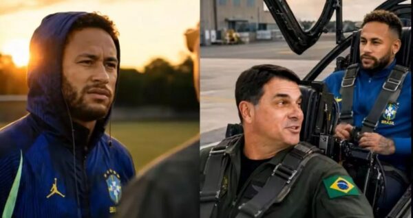 Vídeo feito por IA e publicado no X pelo senador Flávio Bolsonaro Foto: Reprodução/X/@FlávioBlsonaro